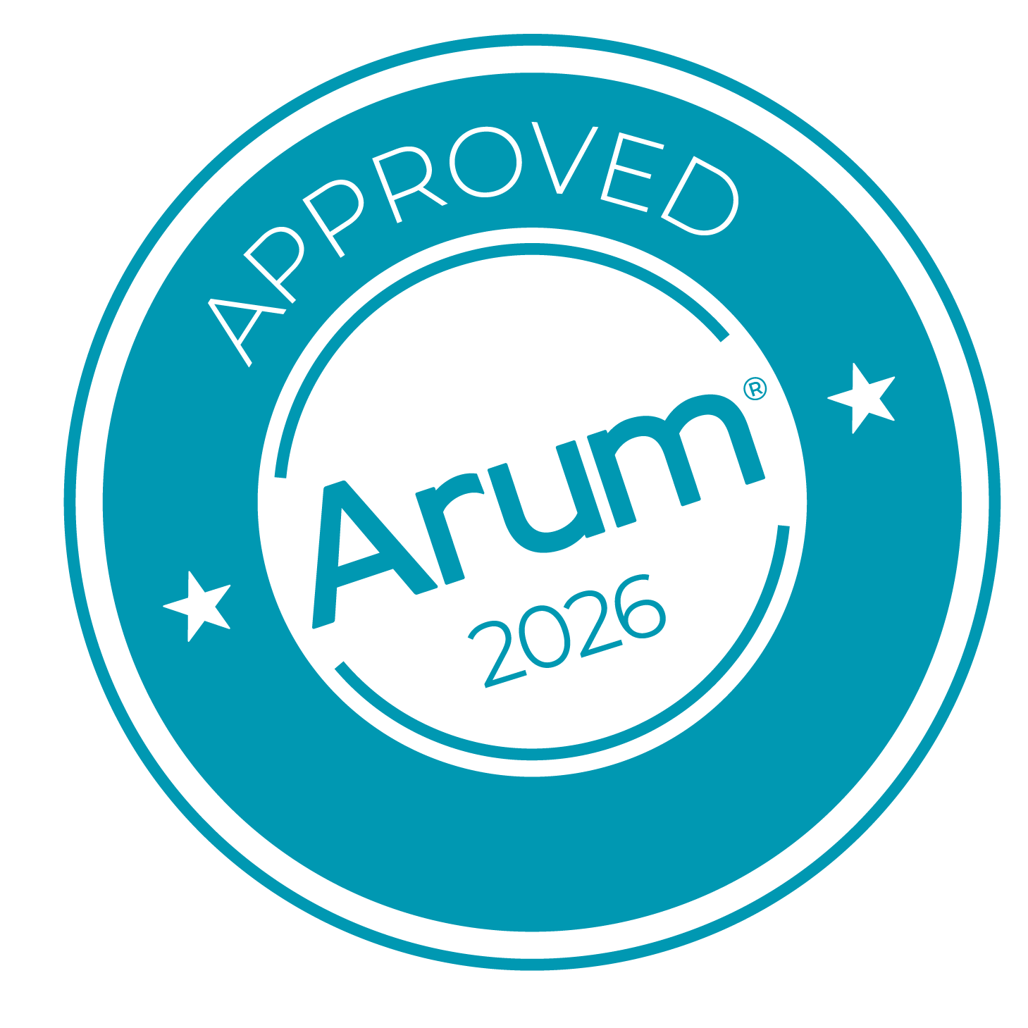 2026 Arum Approved Stamp (teal)
